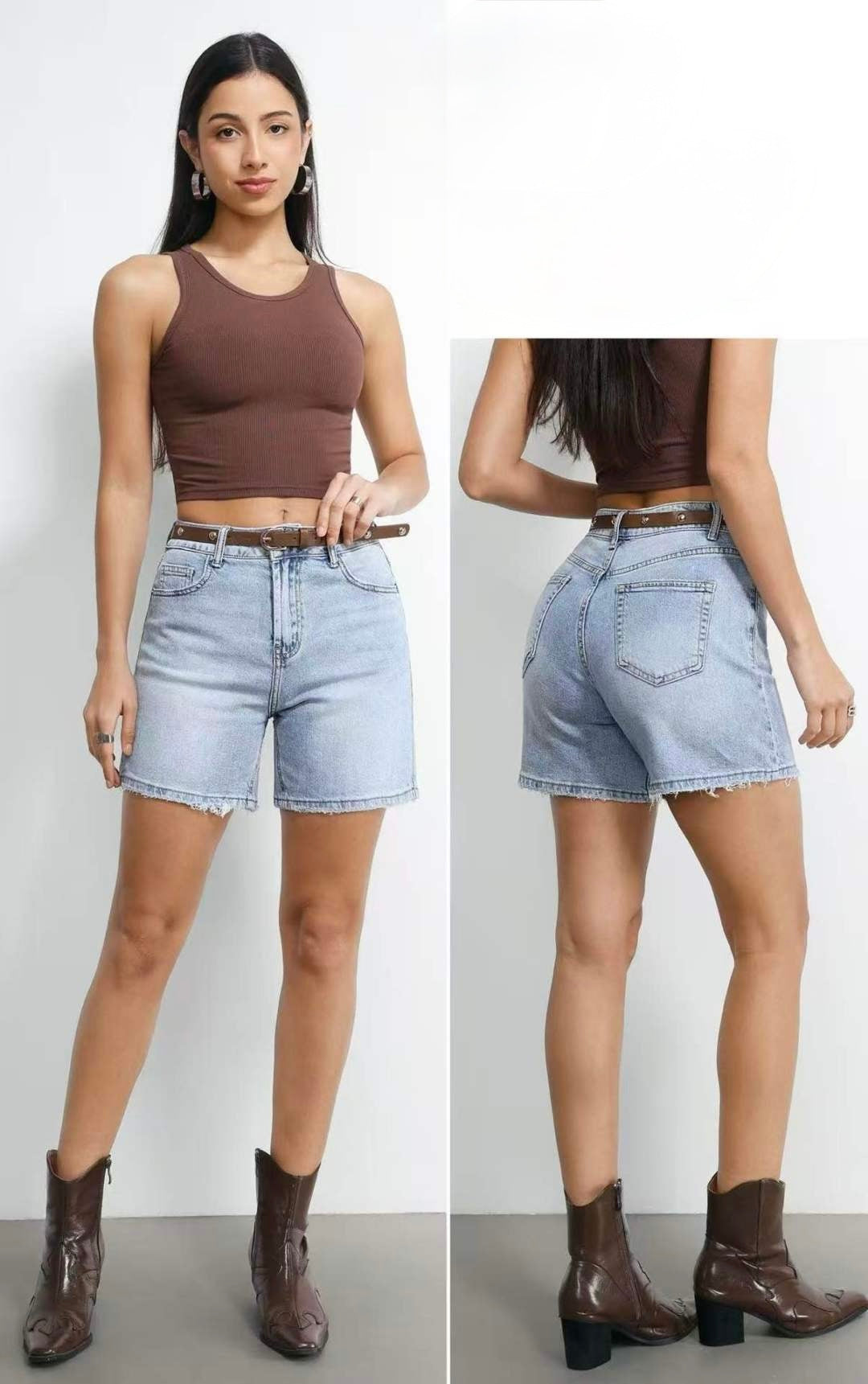 SHORT DENIM CON CINTURA