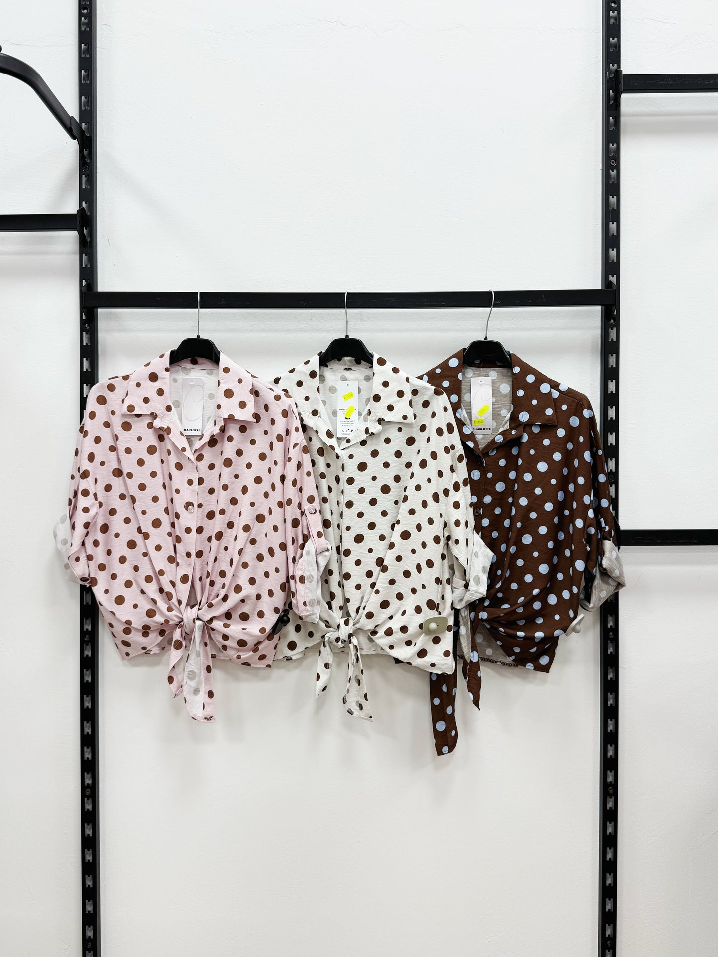 CAMICIA A POIS LACCIATO