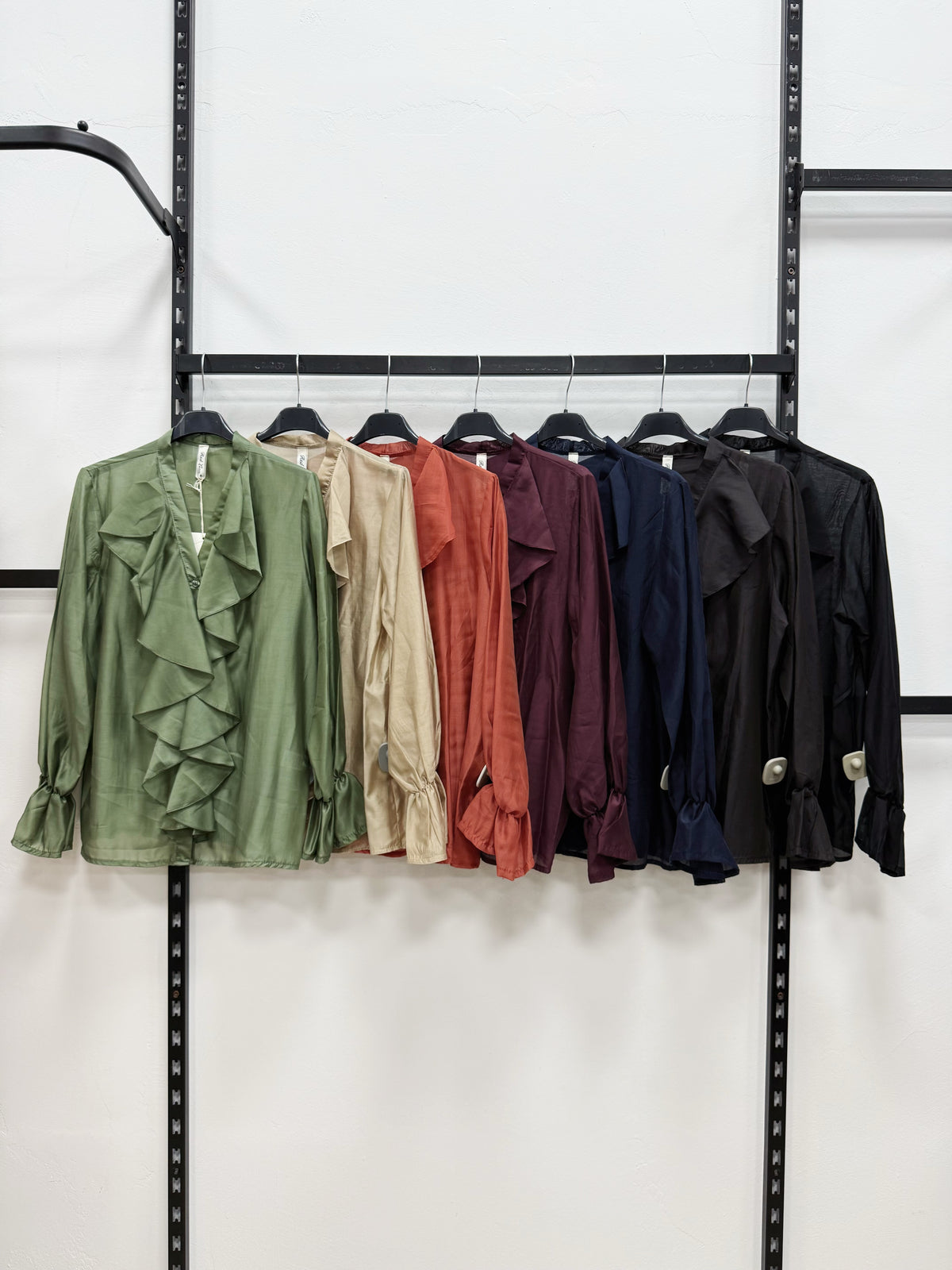 CAMICIA TENCEL CON VOLANT