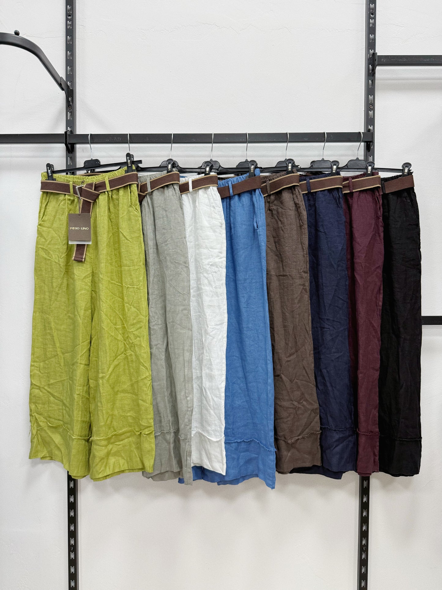 PANTALONE A PALAZZO 100% DI LINO