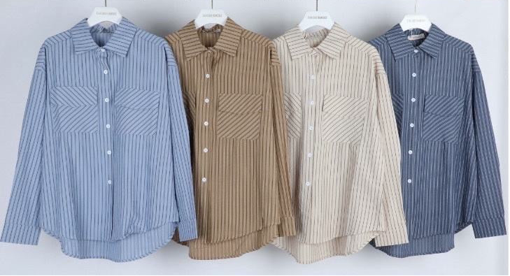 CAMICIA A RIGHE OVERSIZE