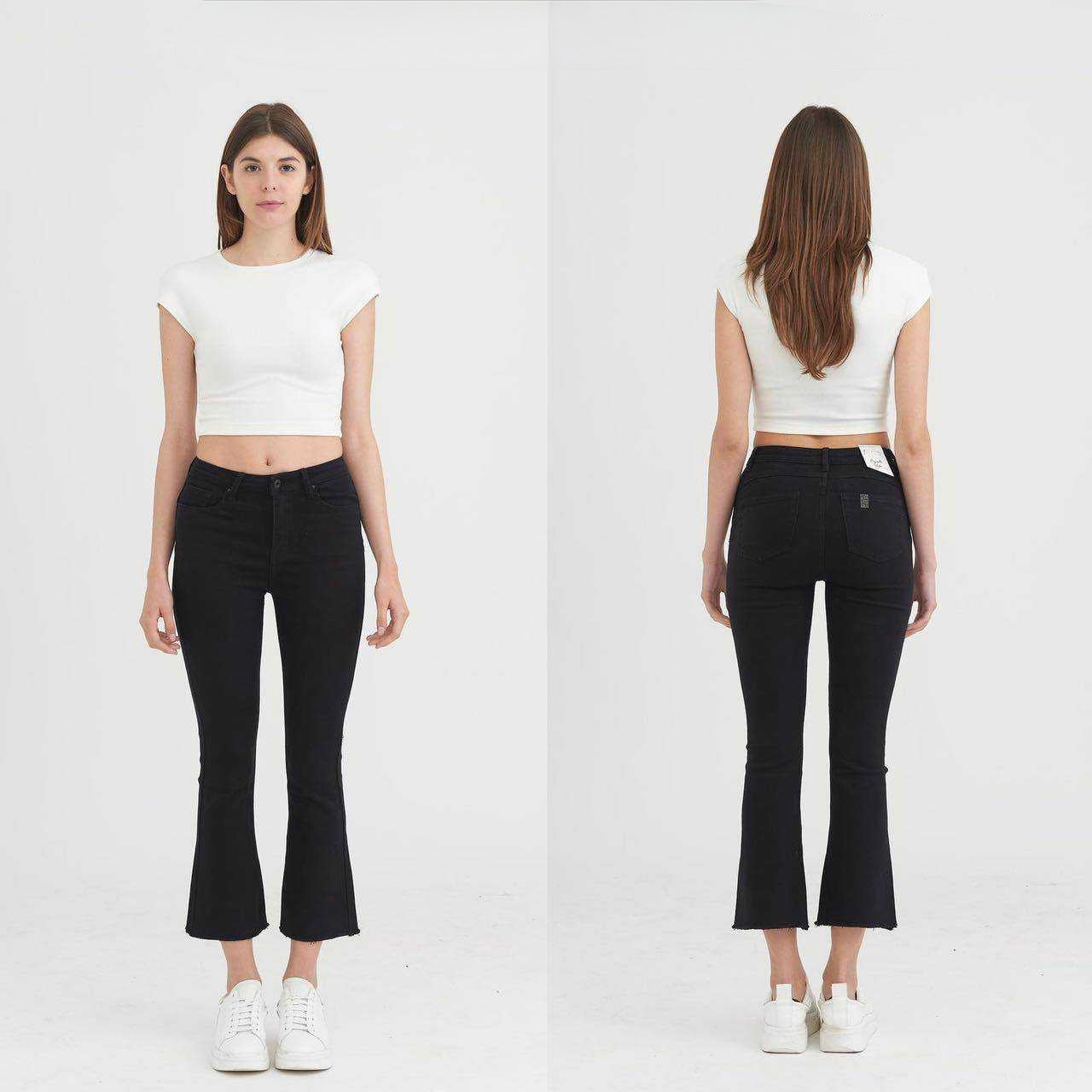 JEANS A ZAMPETTA ALLA CAVIGLIA CON FRANGETTA