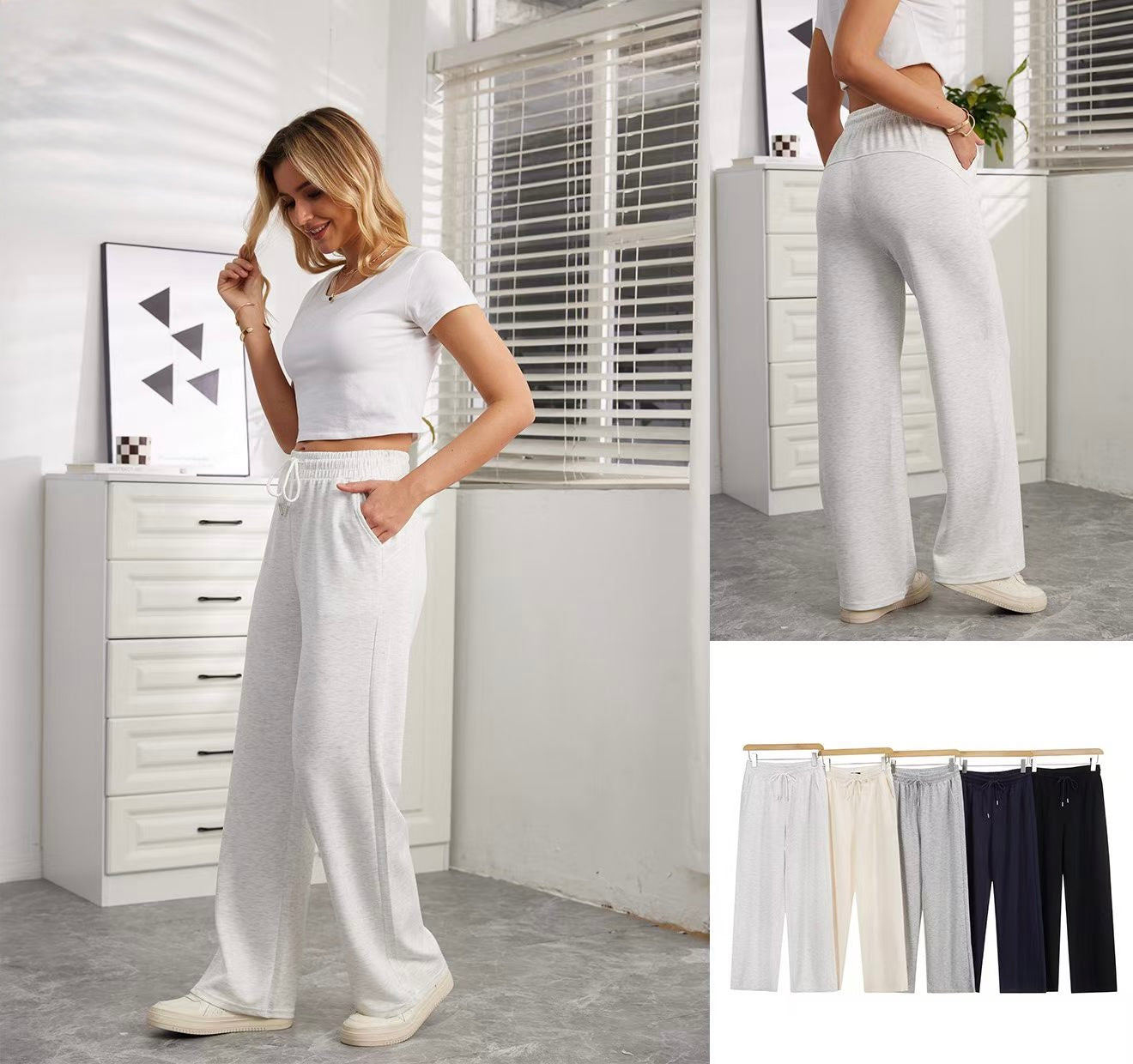 PANTALONE DI TUTA A PALAZZO