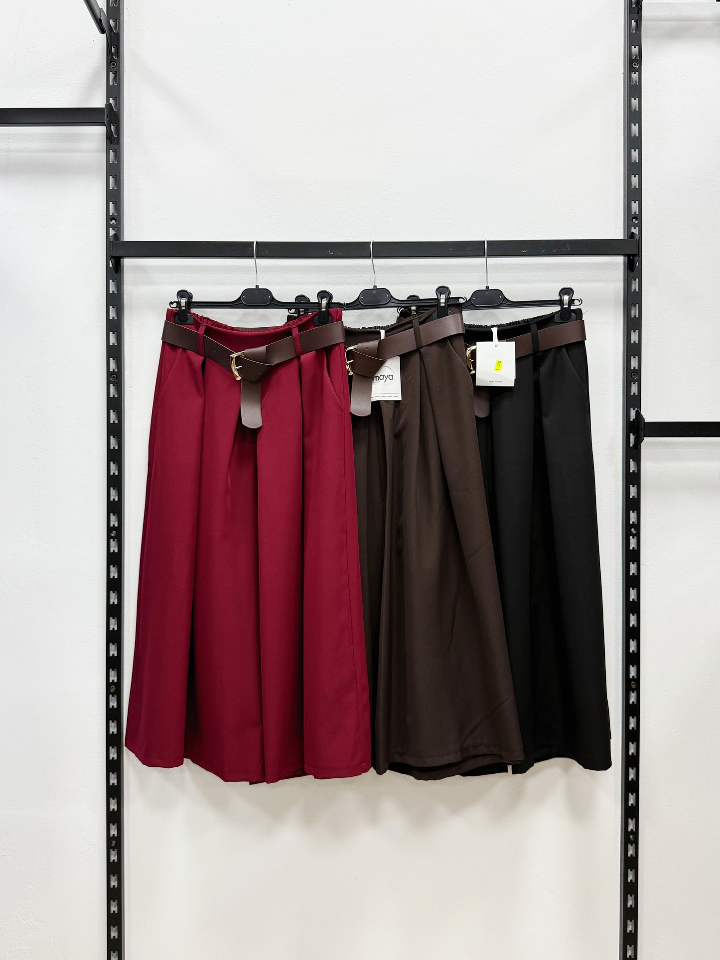 GONNA A PANTALONE CON PIEGHE