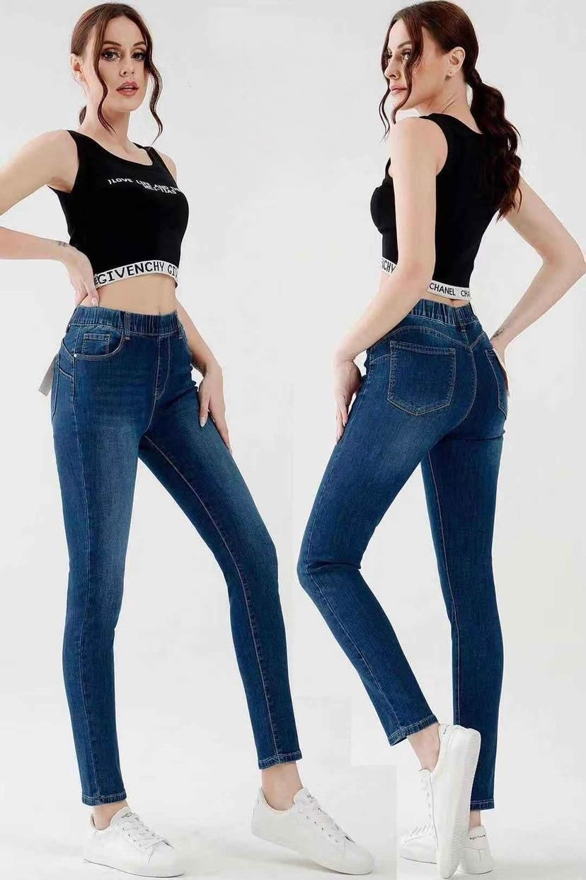 JEANS SKINNY SUL VITA CON ELASTICO