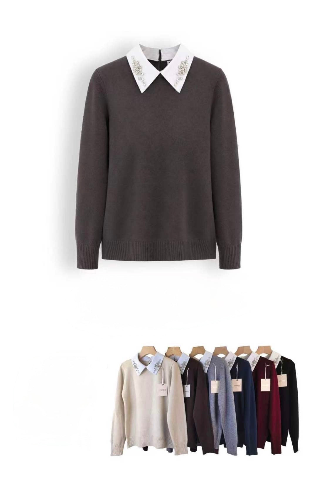 MAGLIONE CON COLLETTO DI CAMICIA