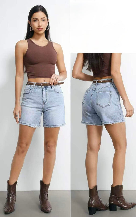 SHORT DENIM CON CINTURA