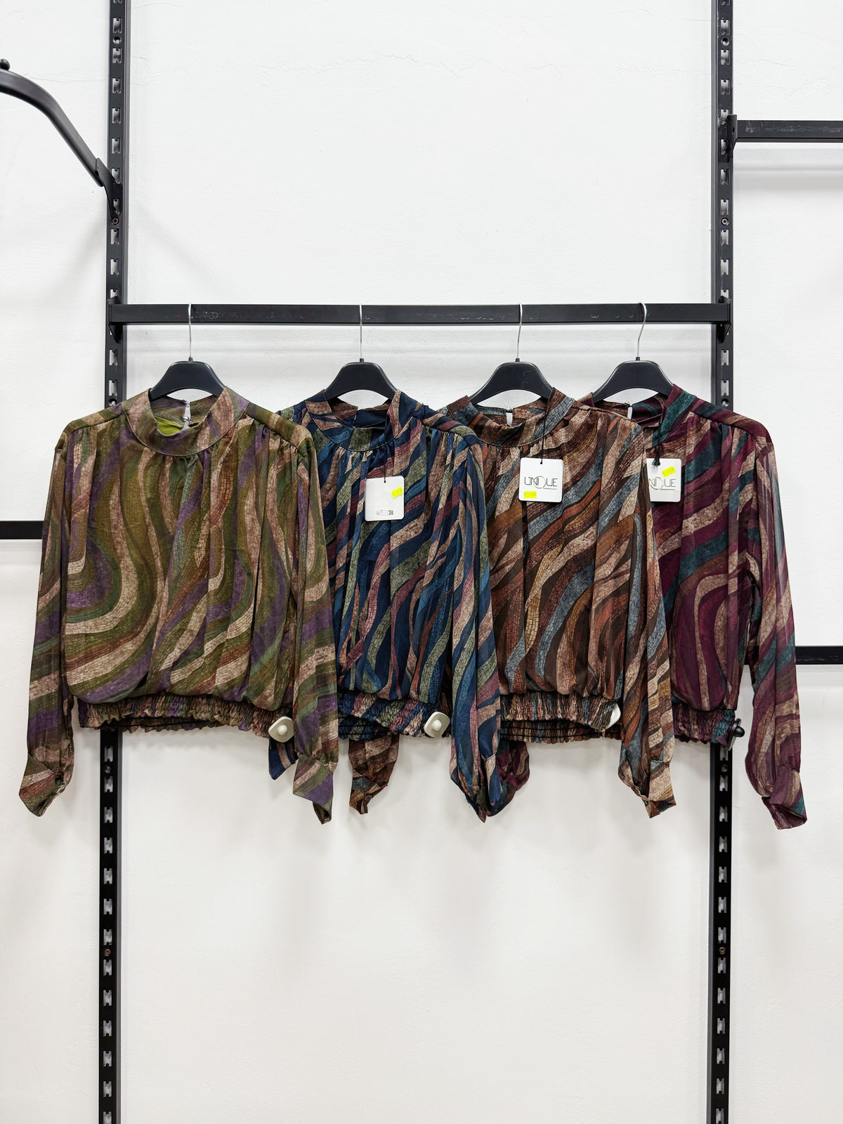 BLUSA A FANTASIA CON ELASTICO IN VITA