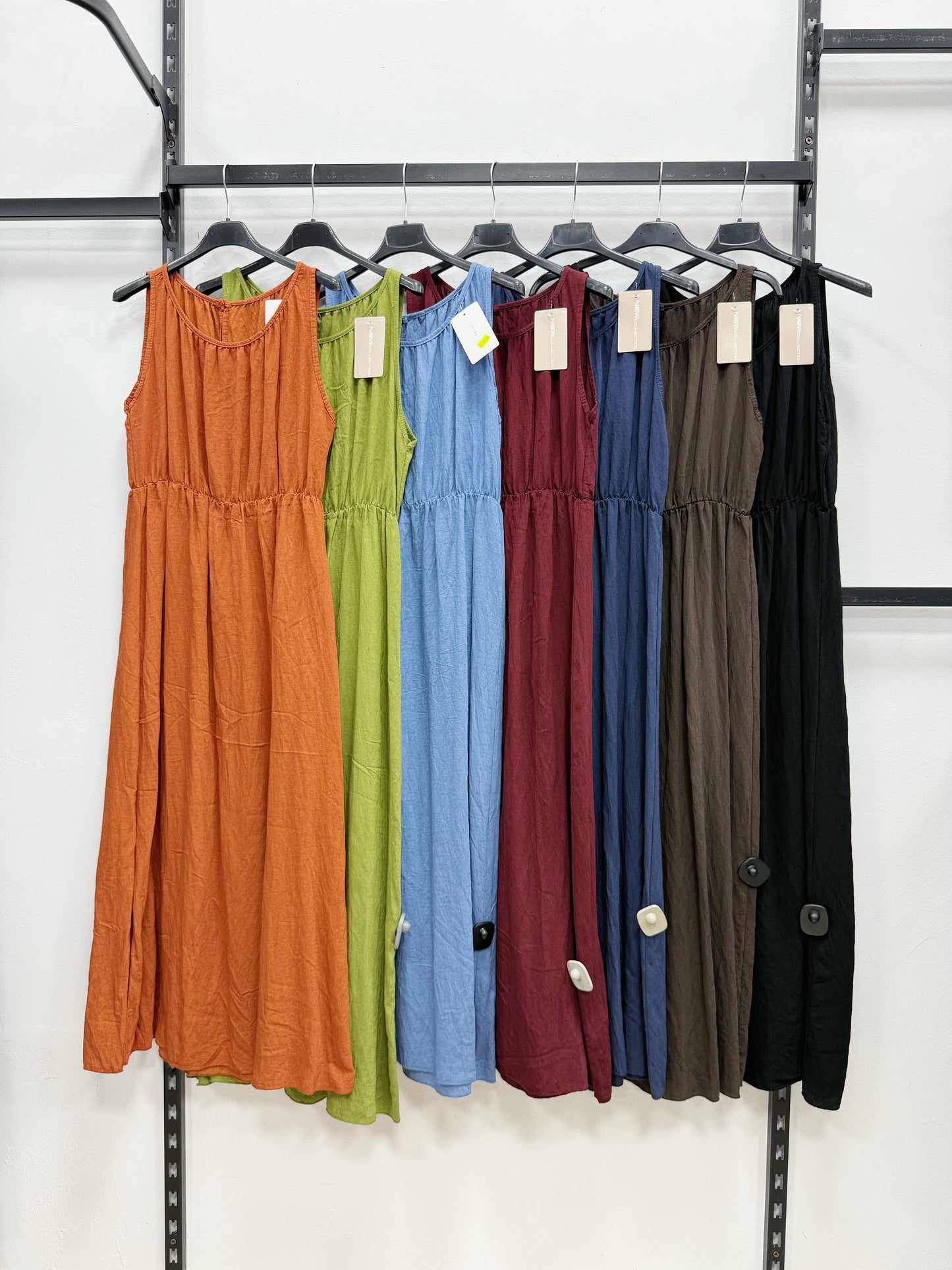 VESTITO LUNGO A ELASTICO IN VITA