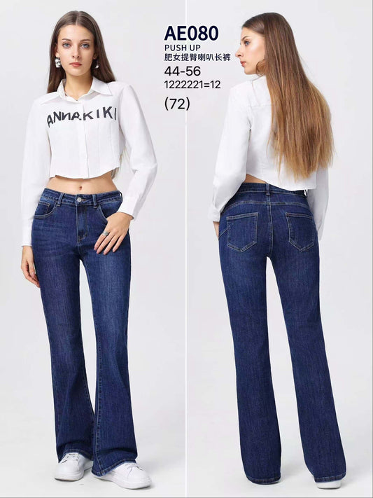 JEANS A ZAMPA TAGLIA CURVA