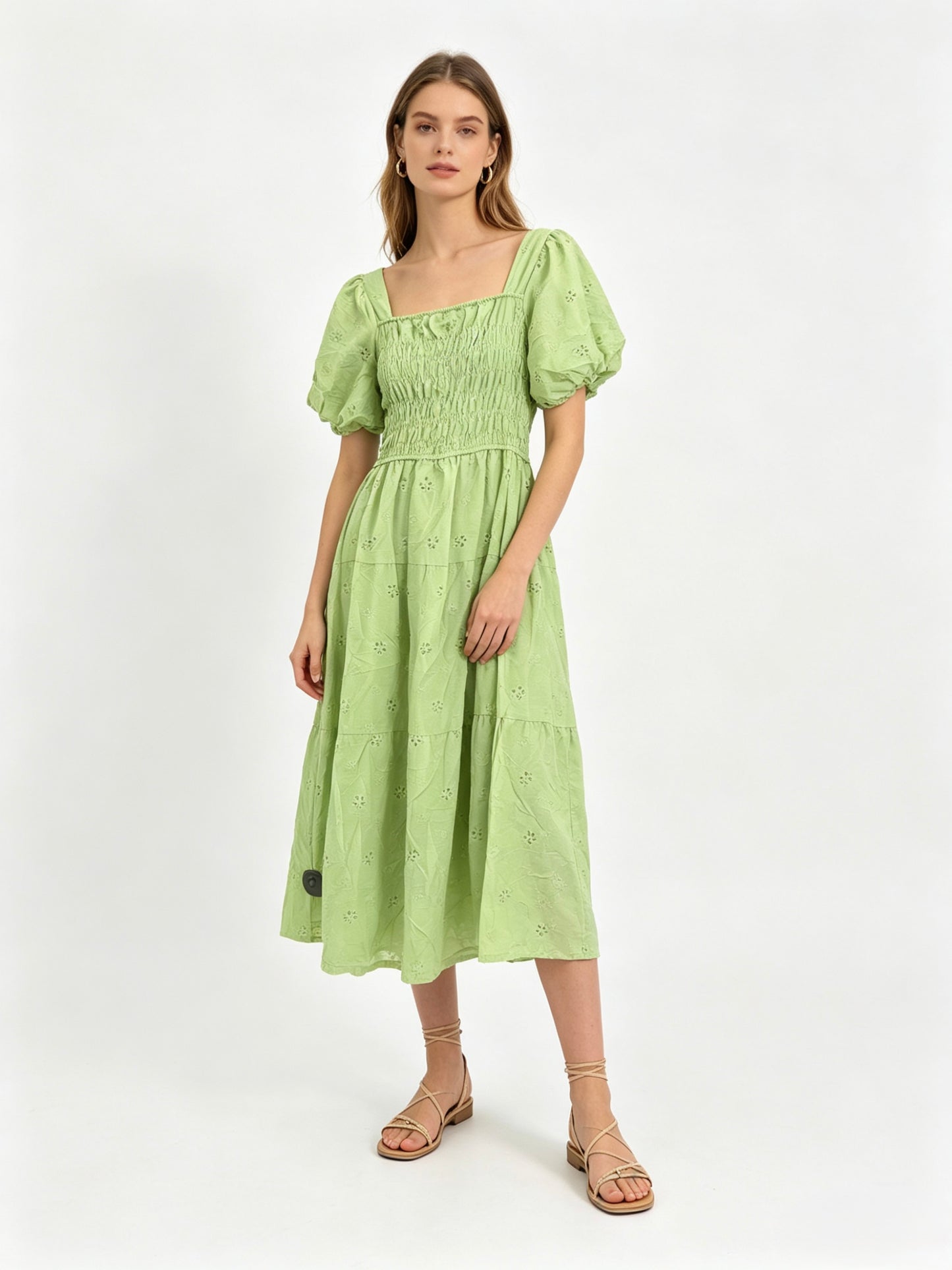 VESTITO LUNGO DI PIZZO SANGALLO