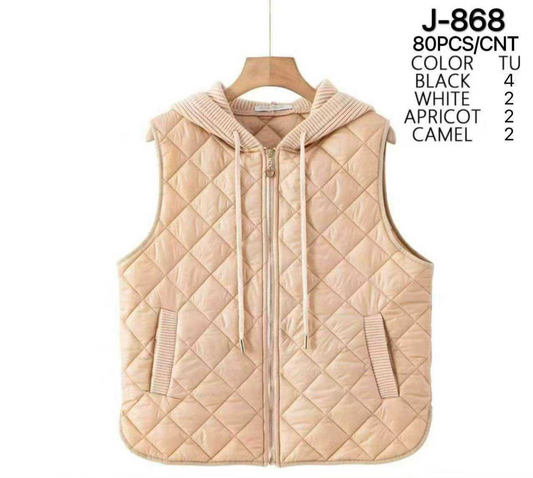GILET IMBOTTITA CON CAPPUCCIO