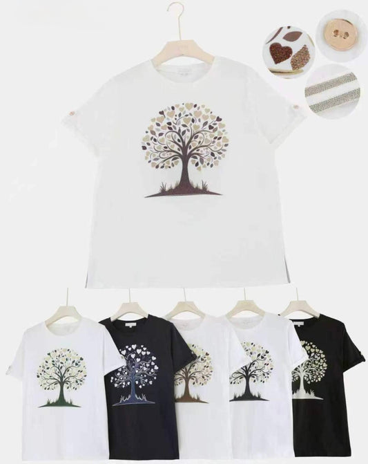 T-SHIRT CON DISEGNI ALBERO