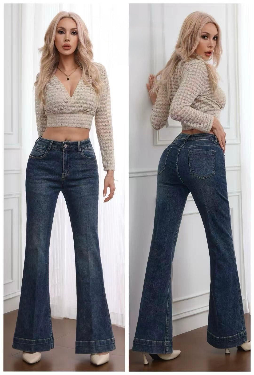 JEANS A ZAMPA TAGLIA CURVY