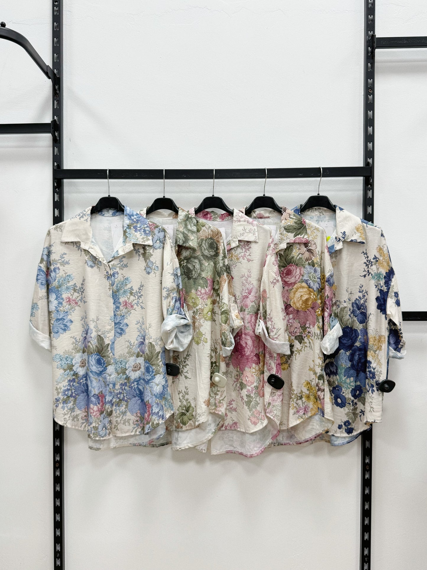 CAMICIA FLOREALE A MANICHE LUNGHE