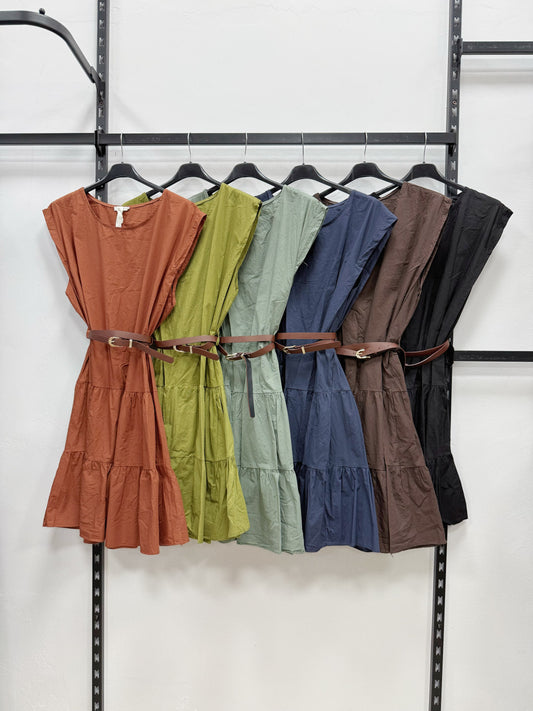 VESTITO CORTO 100% DI COTONE TAGLIA CURVY