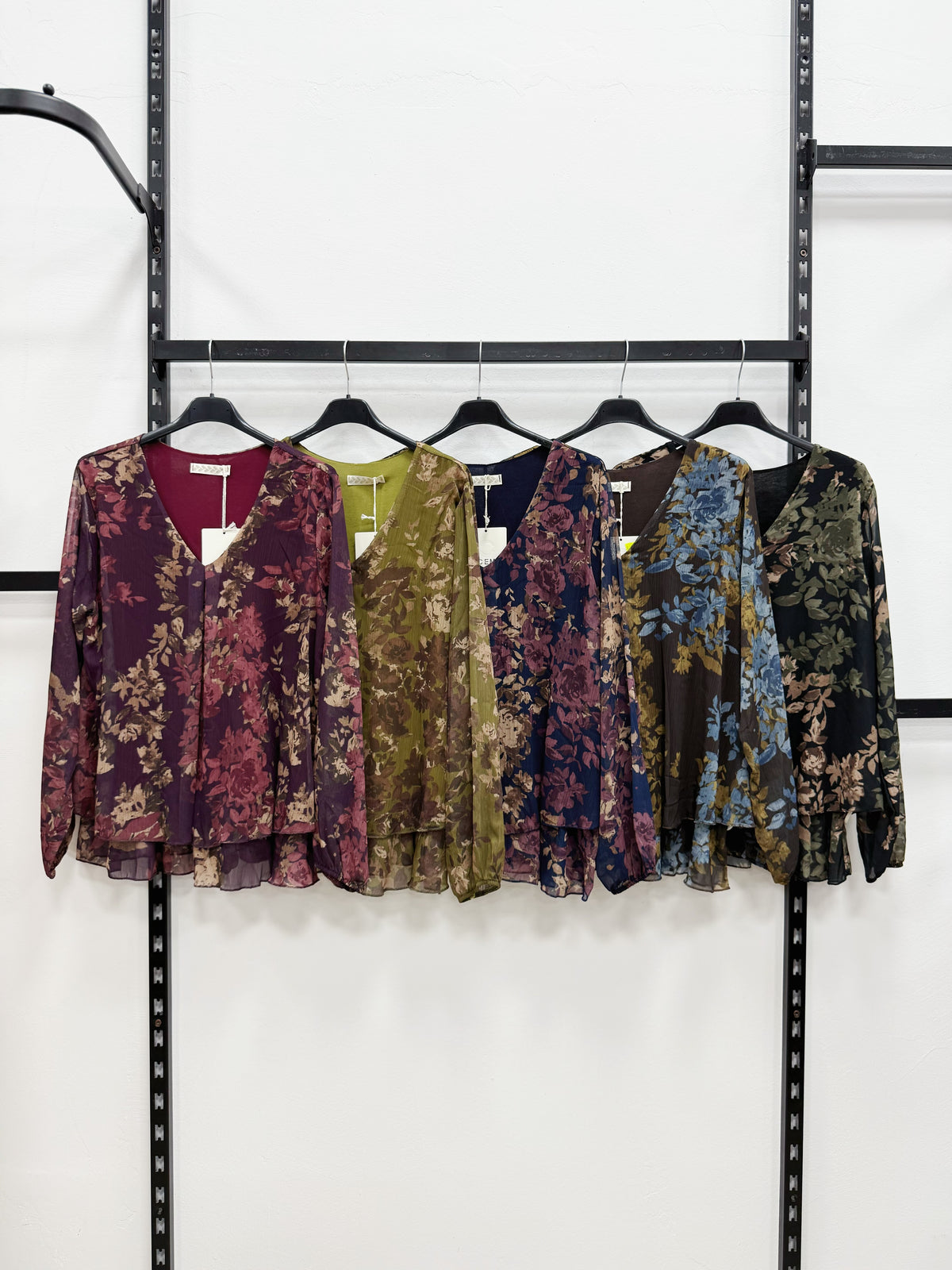 BLUSA A FIORI A SCOLLO V