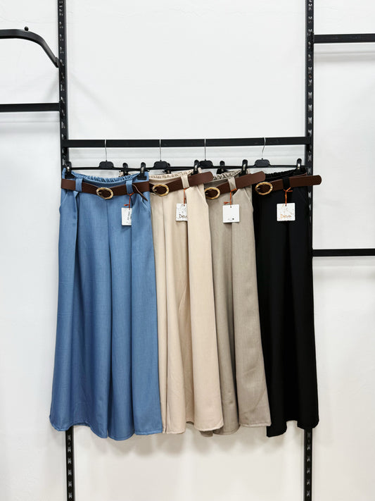 PANTALONE A GONNA CON PIEGHE