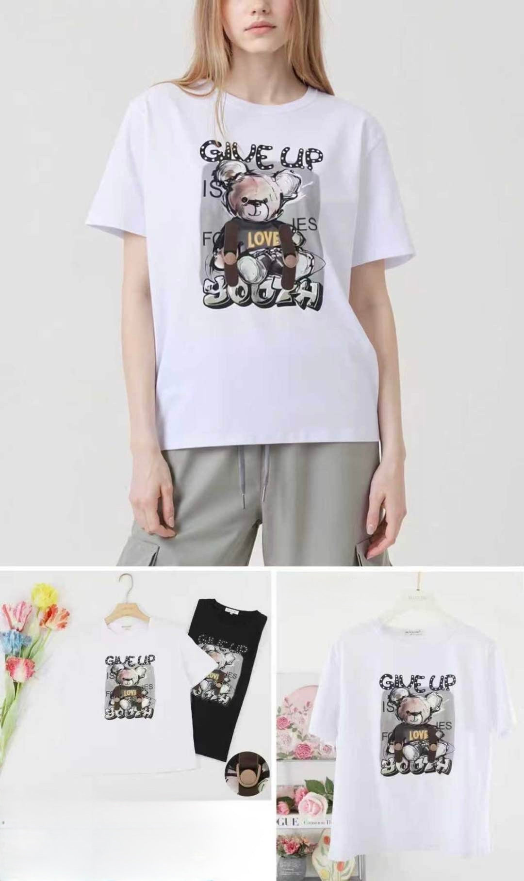 T-SHIRT CON STAMPA ORSETTO