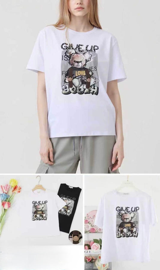 T-SHIRT CON STAMPA ORSETTO