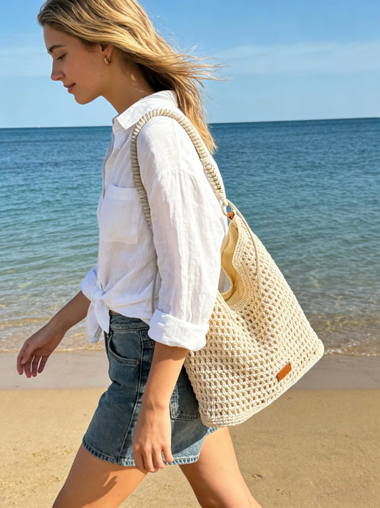 BORSA DI PAGLIA INTRECCIATA