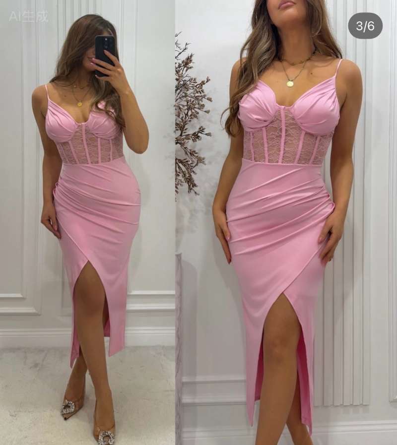 VESTITO CON COPPA IN PIZZO