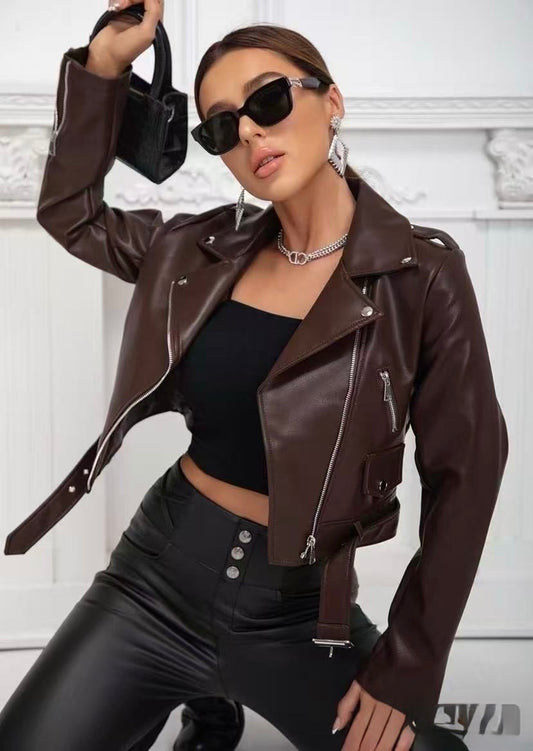 GIUBBOTTO A CHIODO DI ECO PELLE