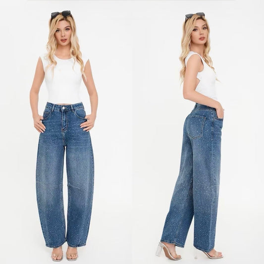 JEANS A BALLON CON BRILLANTINI