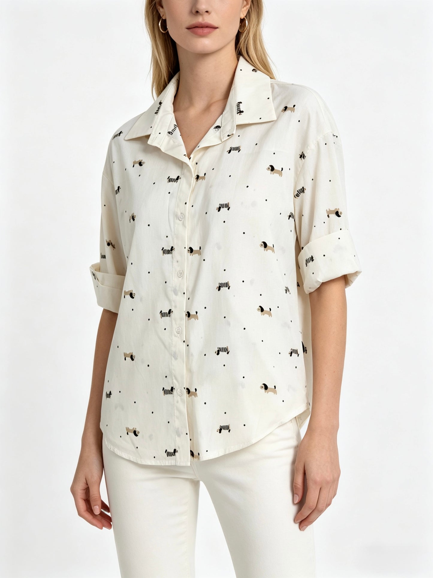 CAMICIA DI COTONE CON STAMPA