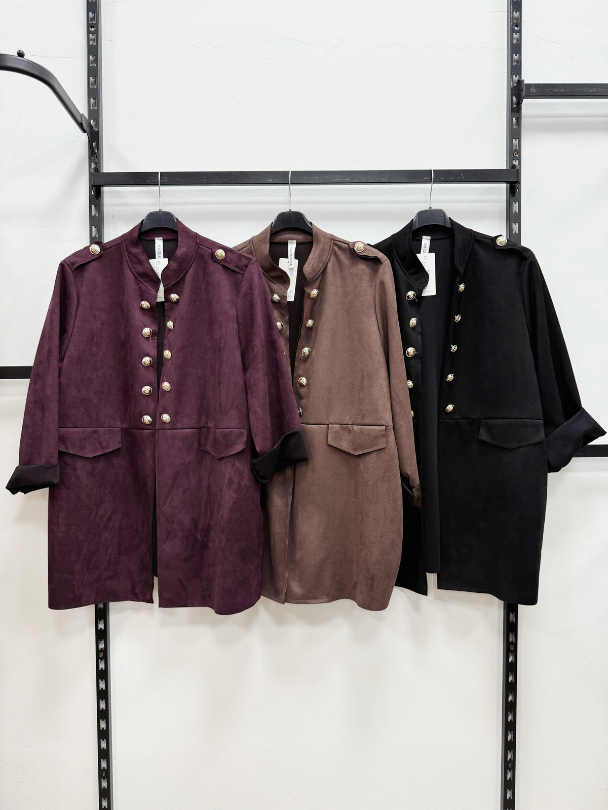 CARDIGAN LUNGO DI SCAMOSCIATO STYLE EMPIRE TAGLIA CURVY