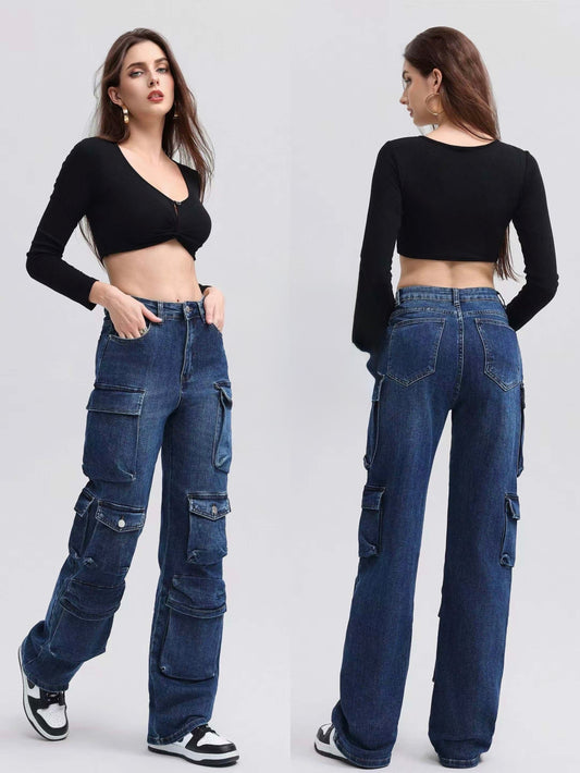 JEANS CARGO TANTI TASCHE