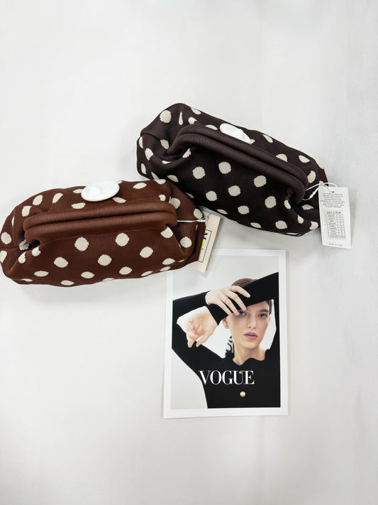 BORSA DI TESSUTO A POIS