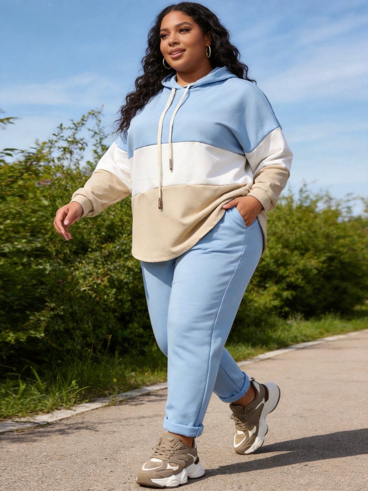 TUTA FELPA E PANTALONE TAGLIA CURVA