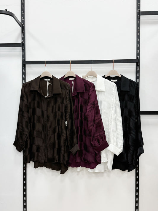 CAMICIA PLISSETTATO TAGLIA CURVA