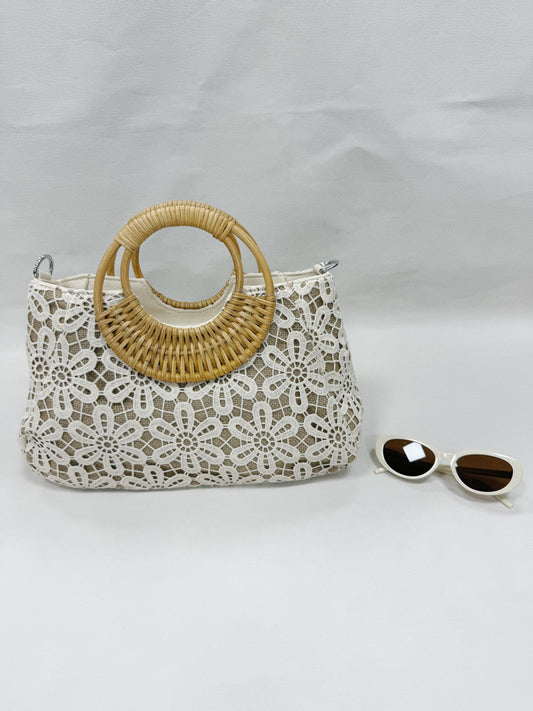 BORSA PIZZO SANGALLO MANIGLIA IN LEGNO