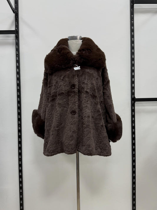 ECO PELLICCIA A MANICHE 3/4 ALL’INTERNO FELPATA