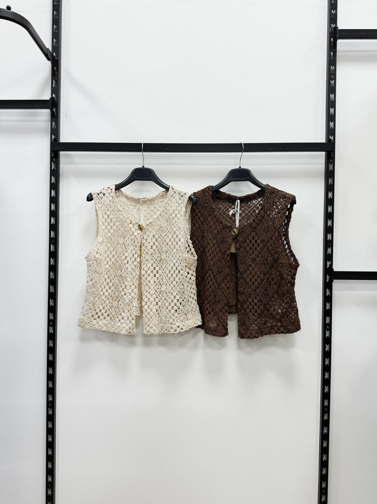 GILET TRECCIATO CON PAILLETTES
