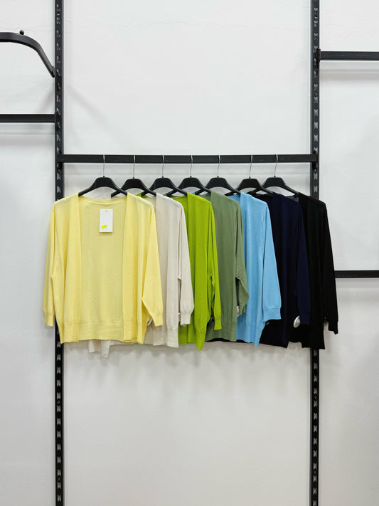 CARDIGAN DI VISCOSA A MANICHE 3/4