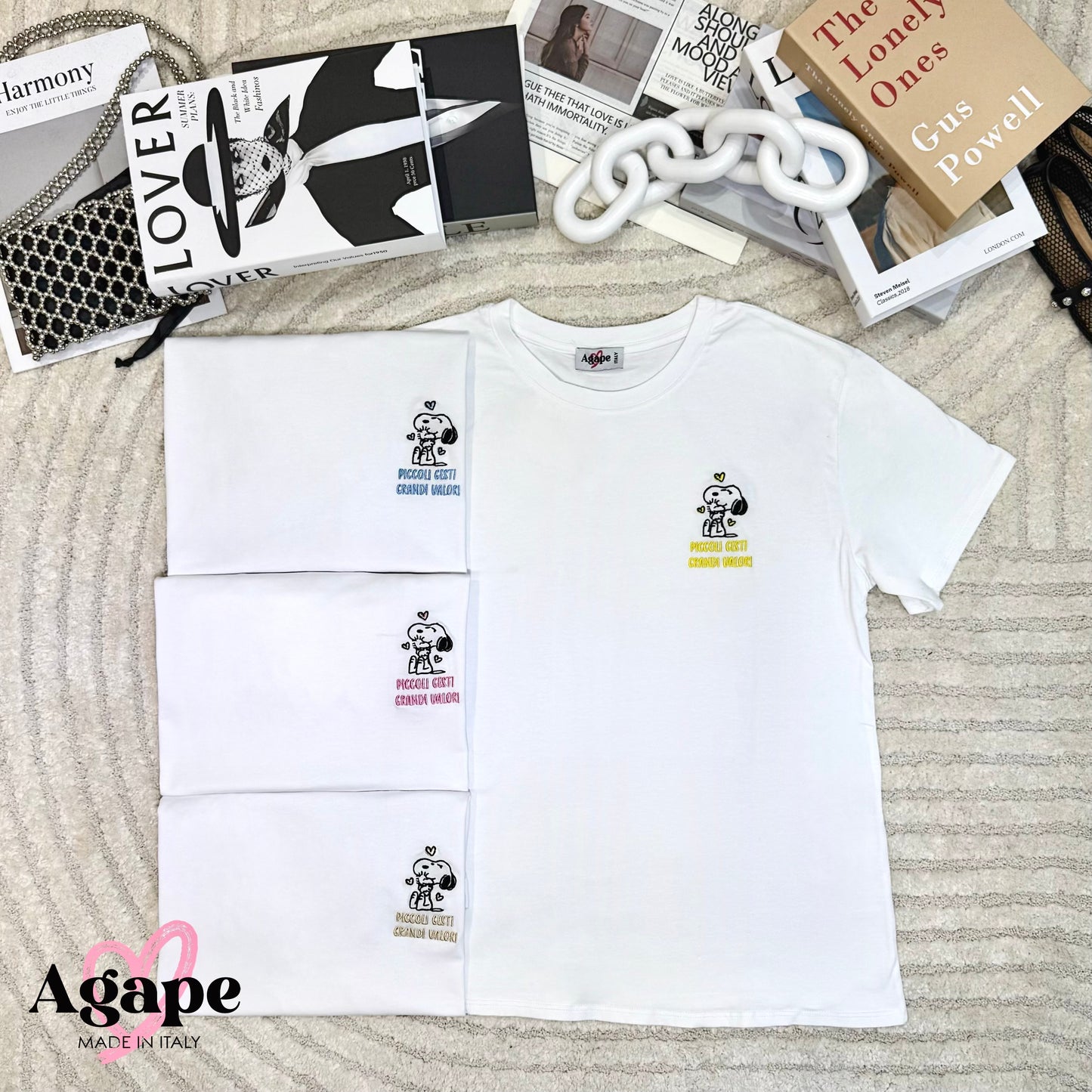 T-SHIRT CON RICAMATO SNOOPY