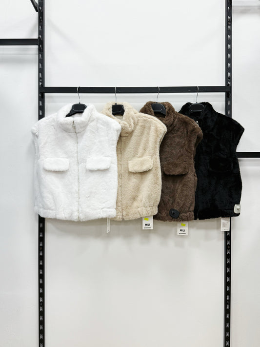 GILET DI PELLICCIA CON CERNIERA