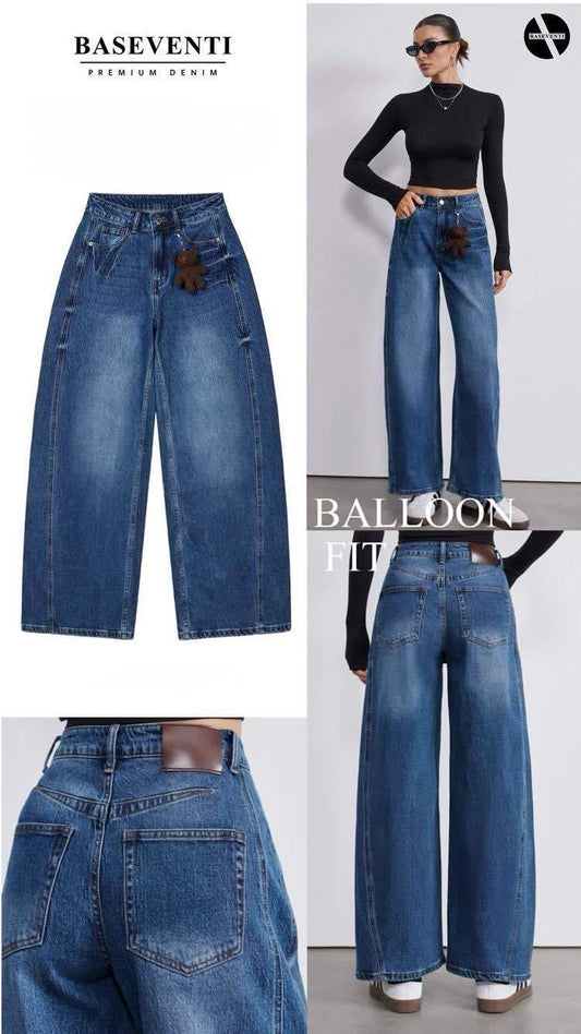 JEANS BALLOON FIT CON ORSO