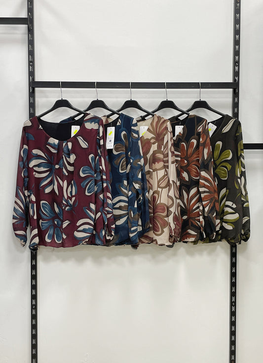 BLUSA A MANICHE LUNGHE A FANTASIA