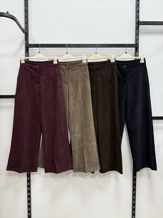 PANTALONE WIDE LEG DI VELLUTO