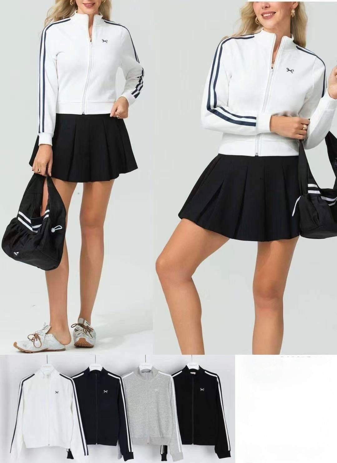 FELPA SENZA CAPPUCCIO A MANICHE LUNGHE CON RICAMATO FIOCCO