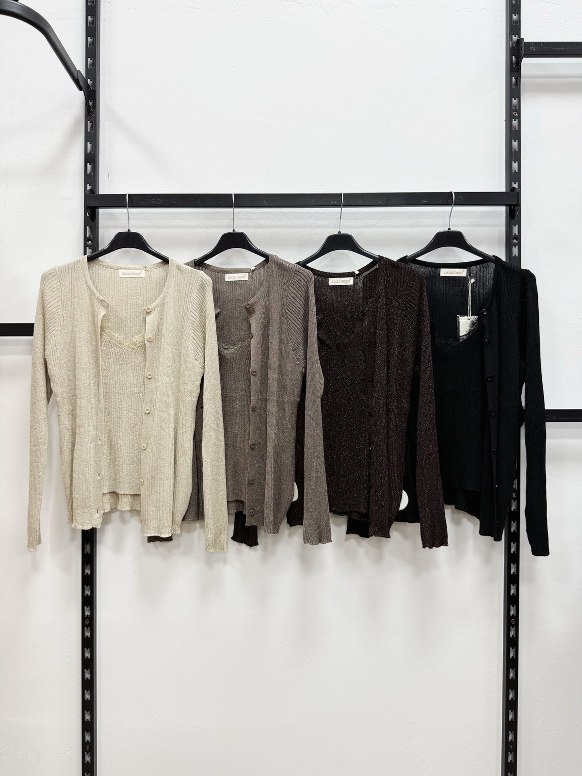 2 IN 1 CANOTTIERA CON CARDIGAN IN LUREX CON PIZZO