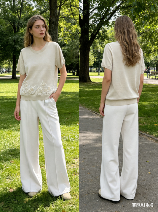 PANTALONE A GAMBE LARGHE E DRITTA