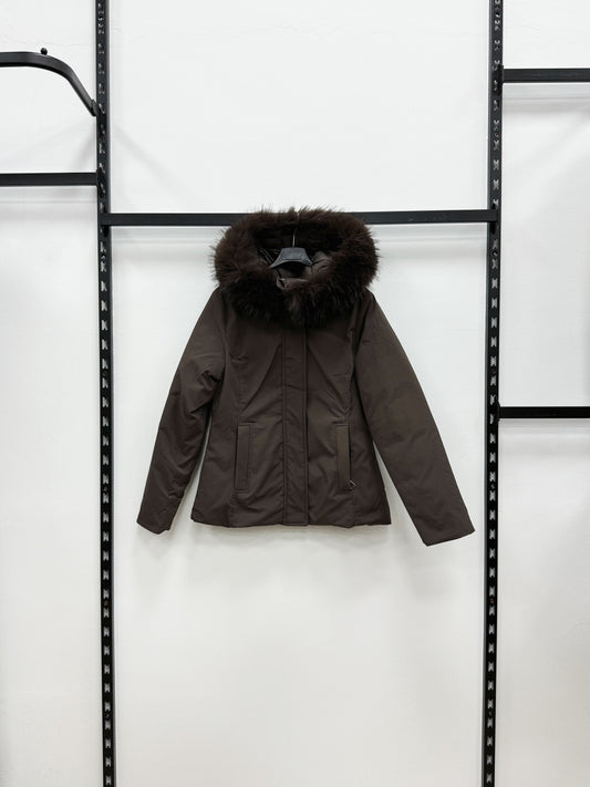 GIUBBOTTO IMBOTTITO CON CAPPUCCIO E ECO PELLICCIA