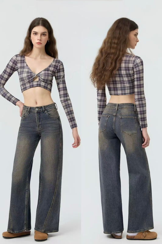 JEANS WIDE LEG LAVAGGIO VINTAGE