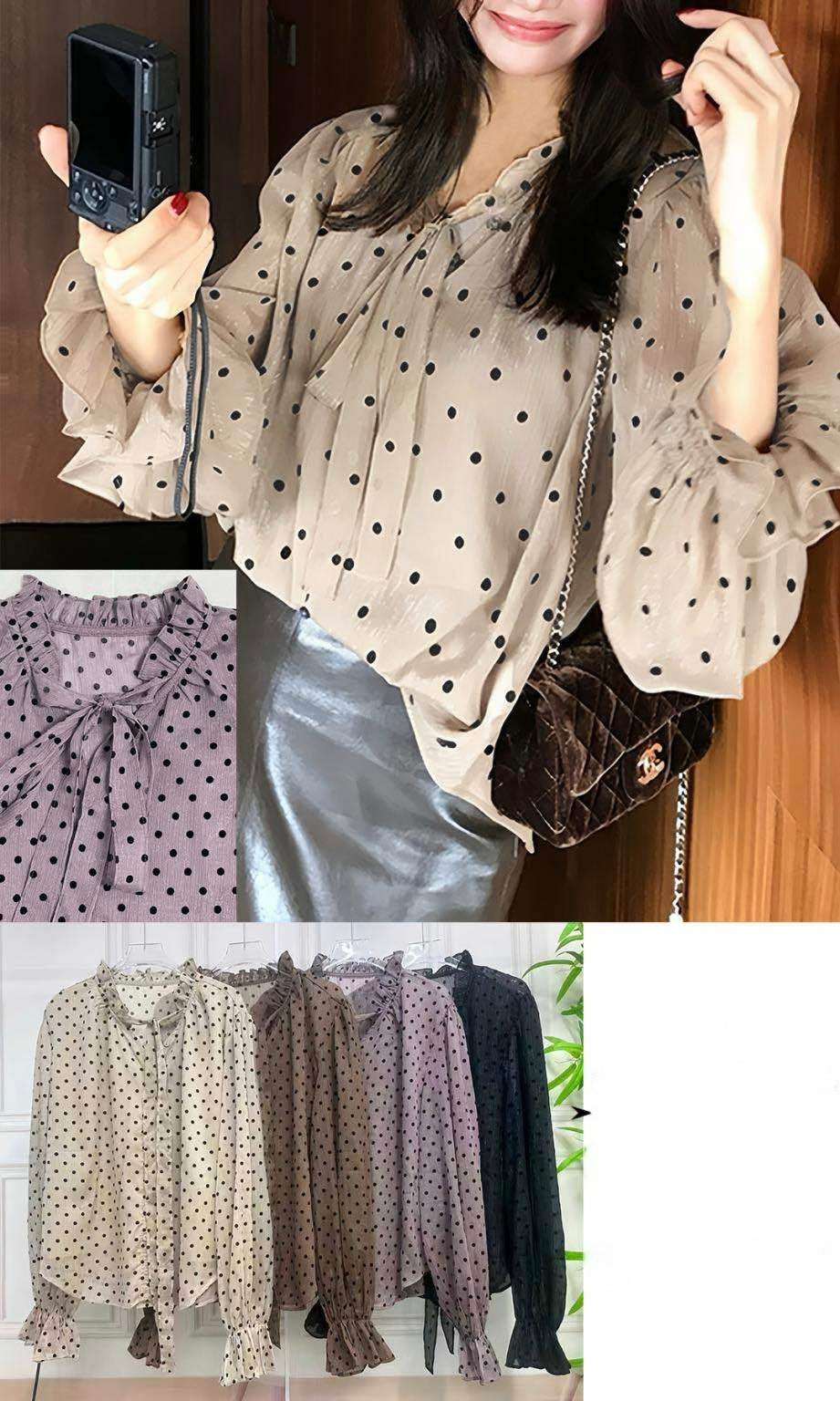 BLUSA A POIS IN LUREX