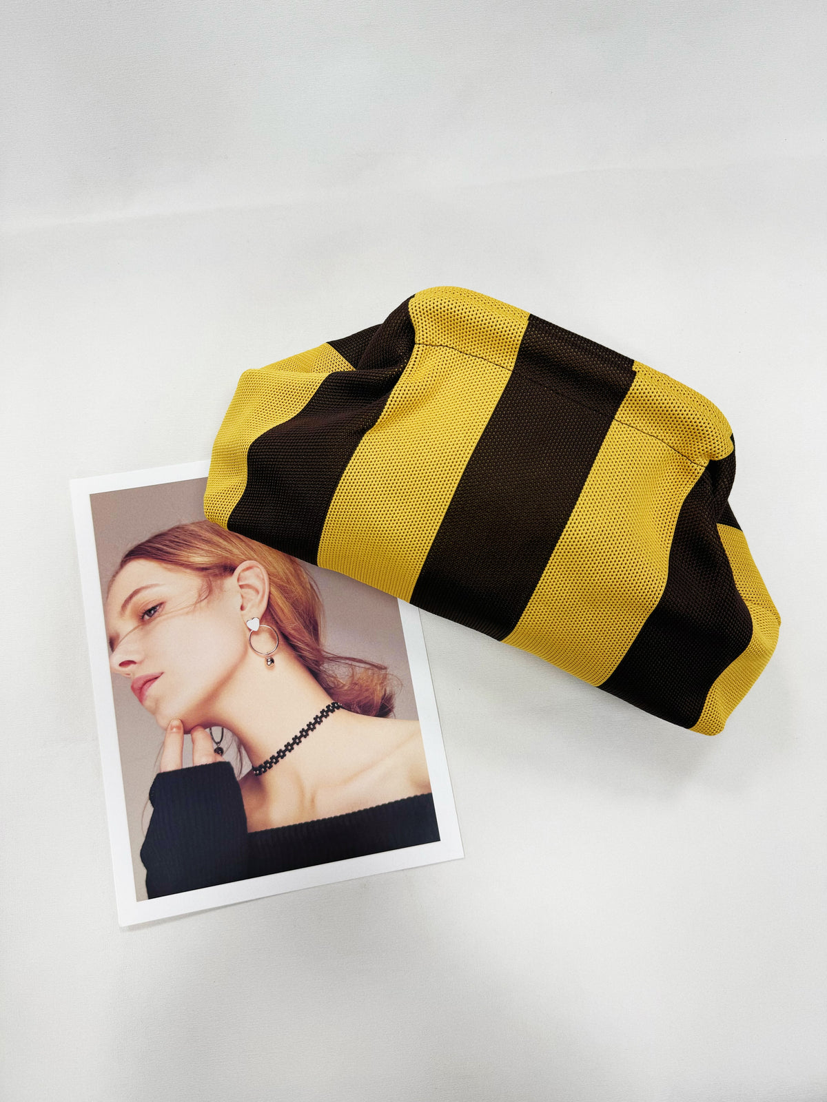 BORSA DI TESSUTO A RIGHE